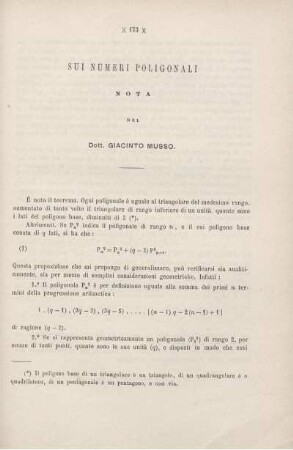 Sui numeri poligonali.