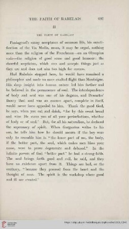 The faith of Rabelais