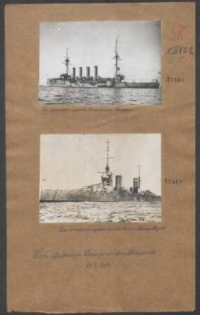 Der vernichtete englische Panzerkreuzer Euryalus