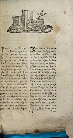Ueber den französischen Priester-Eid : und der dadurch veranlaßten Auswanderung der französischen Geistlichkeit