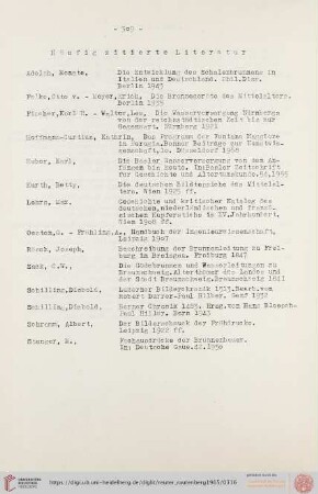 Häufig zitierte Literatur