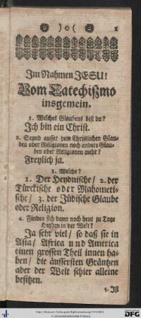Vom Catechißmo insgemein.