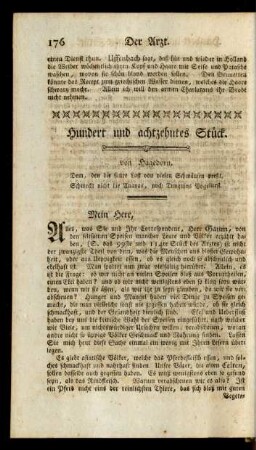 Hundert und achtzehntes Stück
