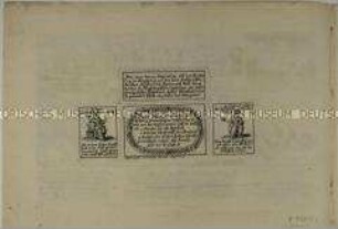 Faltbrief mit 4 Text/Bildfeldern zum 200. Jahrestag der Augsburger Konfession (1. Rückseite oben)
