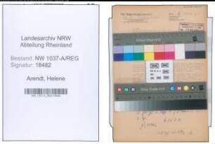 Entnazifizierung Helene Arendt , geb. 00.00.0000 ()