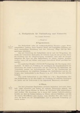 A. Stallgebäude für Viehhaltung und Viehzucht.