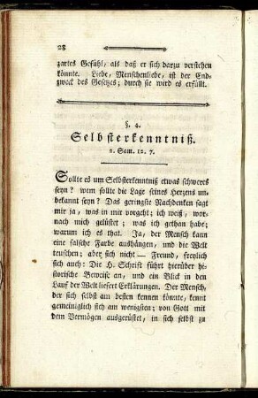 §. 4. Selbsterkenntniß.