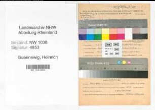 Entnazifizierung Heinrich Guennewig , geb. 08.08.1922 (Finanzbeamter)