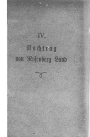IV. Nachtrag von Rosenberg Land