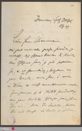 Ms 12-20 - Brief von Gustav Falke an Erich Scheurmann