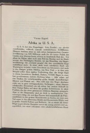 IV. Afrika in U.S.A.