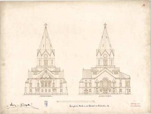 Hofmann, Theobald; Karlsruhe; Ev. Kirche in der Weststadt - Ansichten
