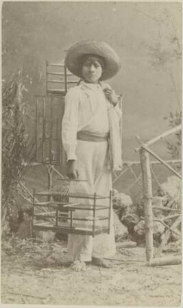 Atelier-Aufnahme aus Mexiko (Cartes de Visite)
