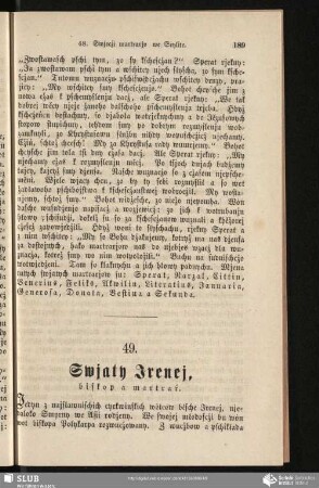 49. Swjaty Irenej, biskop a martraŕ
