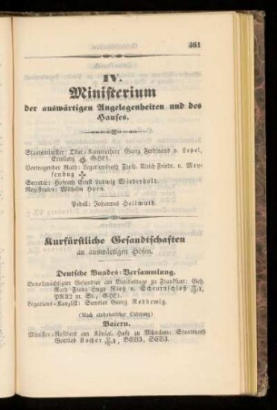 Kurfürstliche Gesandtschaften an auswaertigen Hoefen.