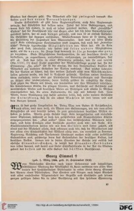 32: Georg Simmel : (geb. 1. März 1856, gest. 27. September 1918)