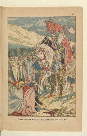 Charlemagne reçoit la soumission des Saxons