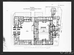 Berlin, Schloss Berlin, Grundriß des Erdgeschosses, Plankammer.