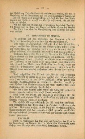 VII. Vermögensrechte der Ehegatten