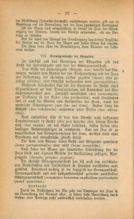 VII. Vermögensrechte der Ehegatten