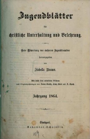 Jugendblätter. 1864