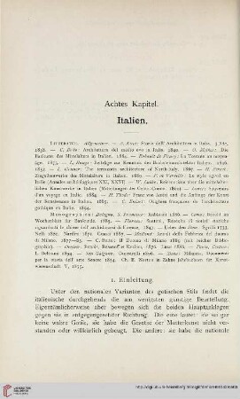 Achtes Kapitel. Italien