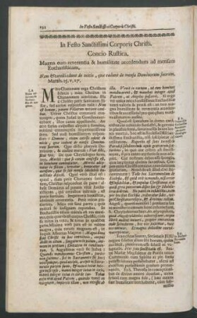 In Festo Sanctissimi Corporis Christi