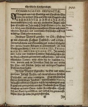 Commendatio Defunctæ.