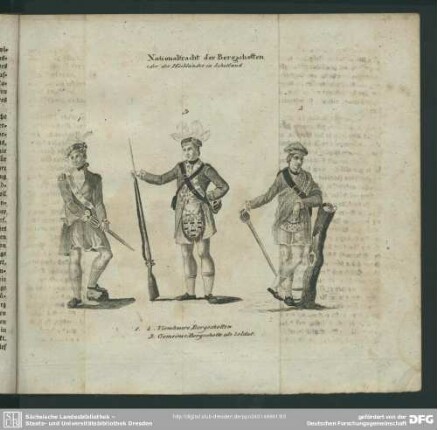 Nationaltracht der Bergschotten oder der Hochländer in Schottland