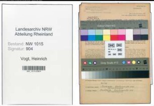 Entnazifizierung Heinrich Vogt , geb. 06.10.1896 (Werkmeister)
