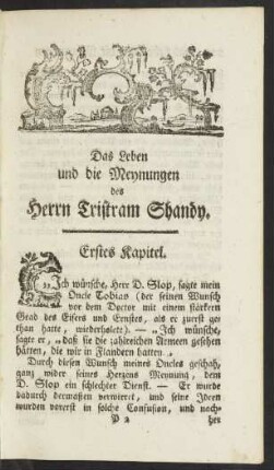 Erstes Kapitel ... Zwey und vierzigstes Kapitel.