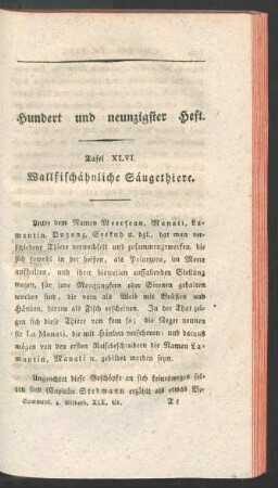 Hundert und neunzigster Heft.
