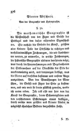§ 32. Vorwurf der mathematischen Geographie