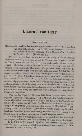 Literaturzeitung.
