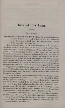 Literaturzeitung.