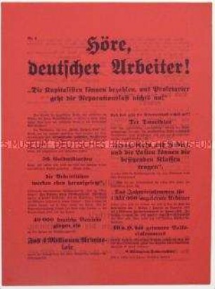 Aufruf des Reichsausschusses für das Deutsche Volksbegehren zur Teilnahme am Volksbegehren gegen den Young-Plan 1929