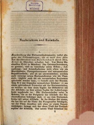 Neue Analekten für Erd- und Himmelskunde. 1. 1832/34
