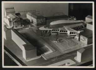 Stadthalle, Duisburg Wettbewerb: Modell Außenansicht (Wettbewerbsbeitrag Nr. 34)
