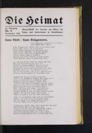 42. Jahrgang, Nr. 9, September 1932