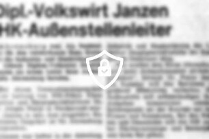 Dipl.-Volkswirt Janzen IHK-Außenstellenleiter