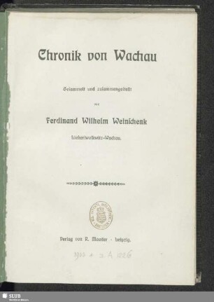 Chronik von Wachau