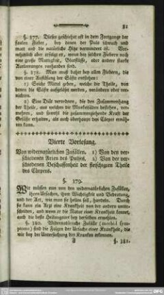 Vierte Vorlesung. Von widernatürlichen Zufällen