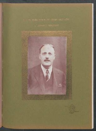 S. E. El embajador de Gran Bretaña Sir Donald Macleay - [Fotografía]