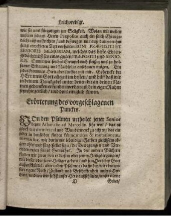 Erörterung des vorgeschlagenen Punckts