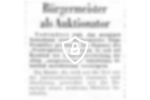 Bürgermeister als Auktionator