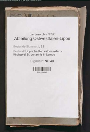 Besetzung der Pastorenstelle