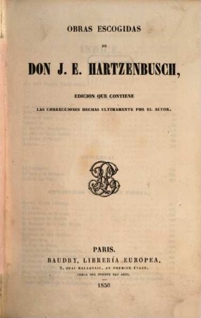 Obras escogidas de Don J. E. Hartzenbusch
