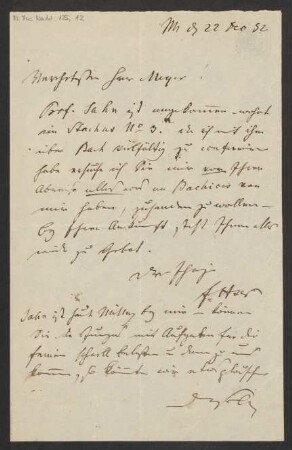 Brief an Julius Joseph Maier : 22.12.1852