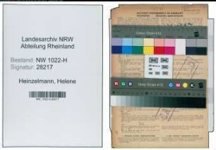 Entnazifizierung Helene Heinzelmann , geb. 21.07.1895 (Lehrerin)