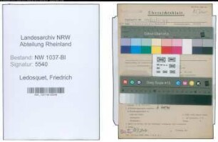 Entnazifizierung Friedrich Ledosquet , geb. 12.04.1900 (Buchhalter)